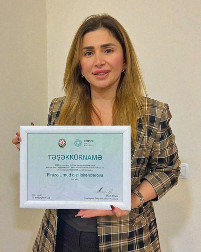“Cəza Çəkmiş Qadınların Cəmiyyətə Qayıdışı” İctimai Birliyinin sədri Fira Cəlilova Cənab Prezident tərəfindən təltif edilib